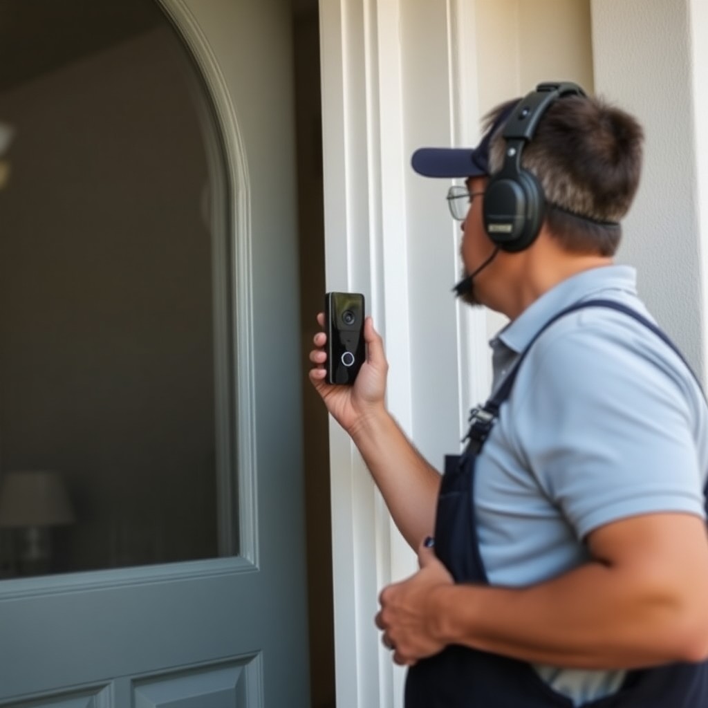 Locksmith Chick video doorbell installation on-site in Rosemary Beach, FL