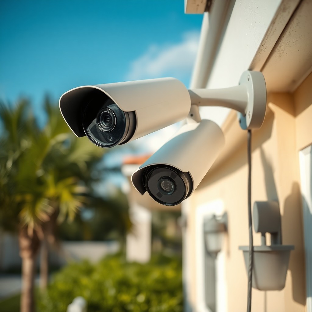 Locksmith Chick outdoor security cameras on-site in Sandestin, FL