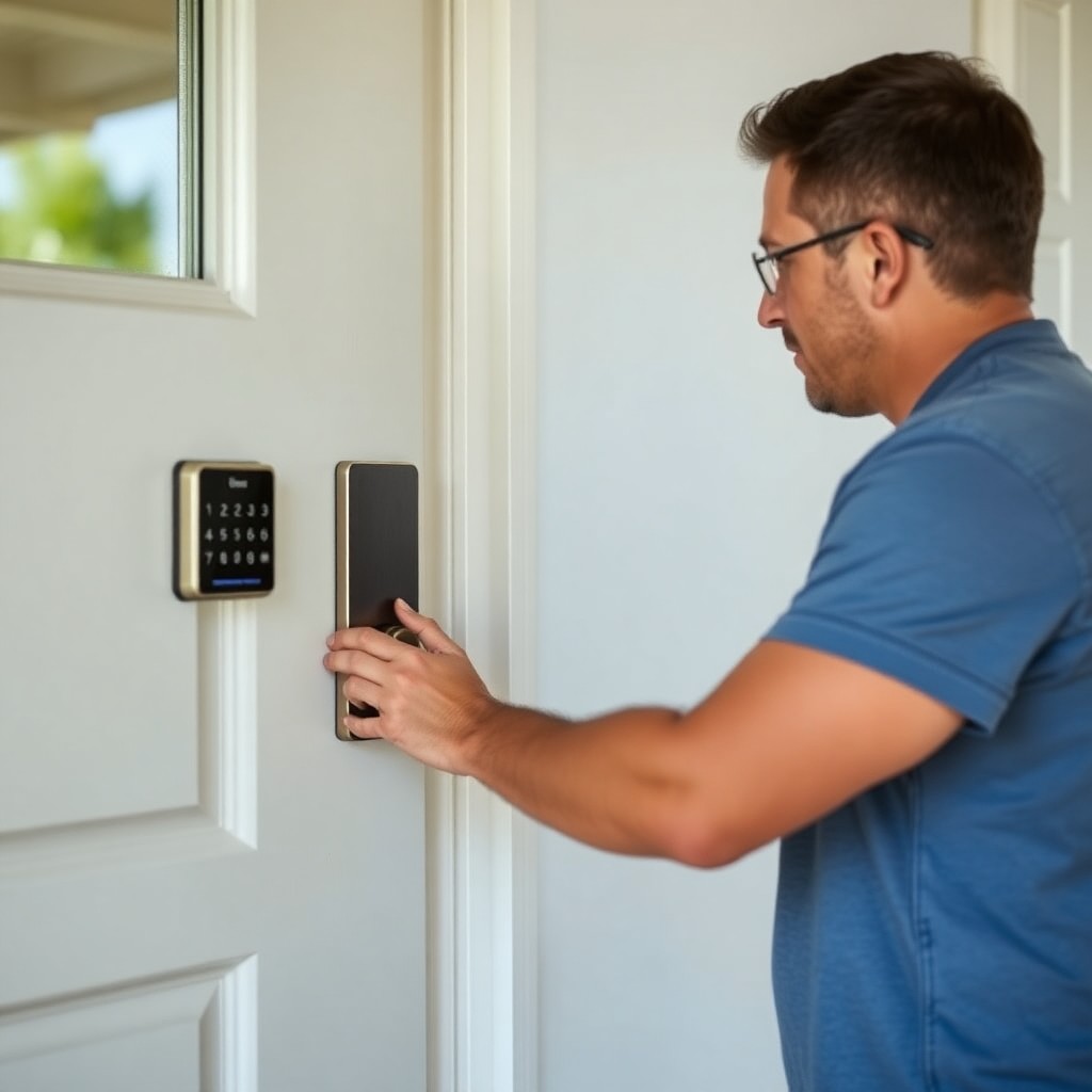 Locksmith Chick smart lock installation on-site in Sandestin, FL
