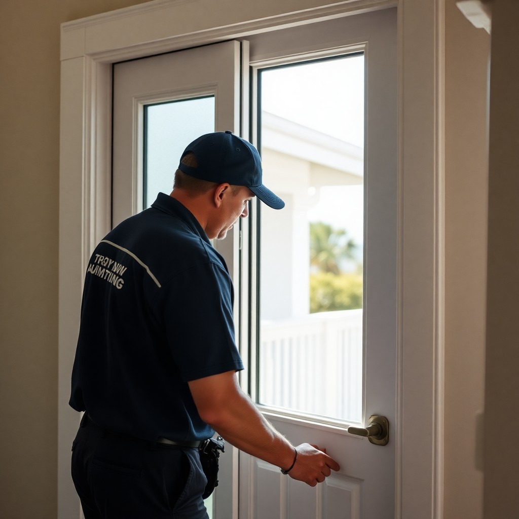 Locksmith Chick storm & hurricane door installation on-site in Sandestin, FL