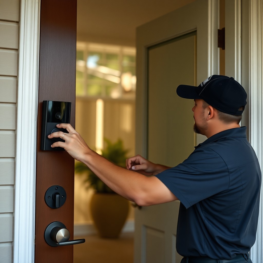Locksmith Chick video doorbell installation on-site in Sandestin, FL
