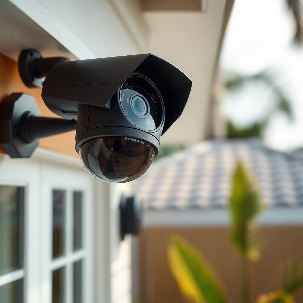 Locksmith Chick outdoor security cameras on-site in Santa Rosa Beach, FL