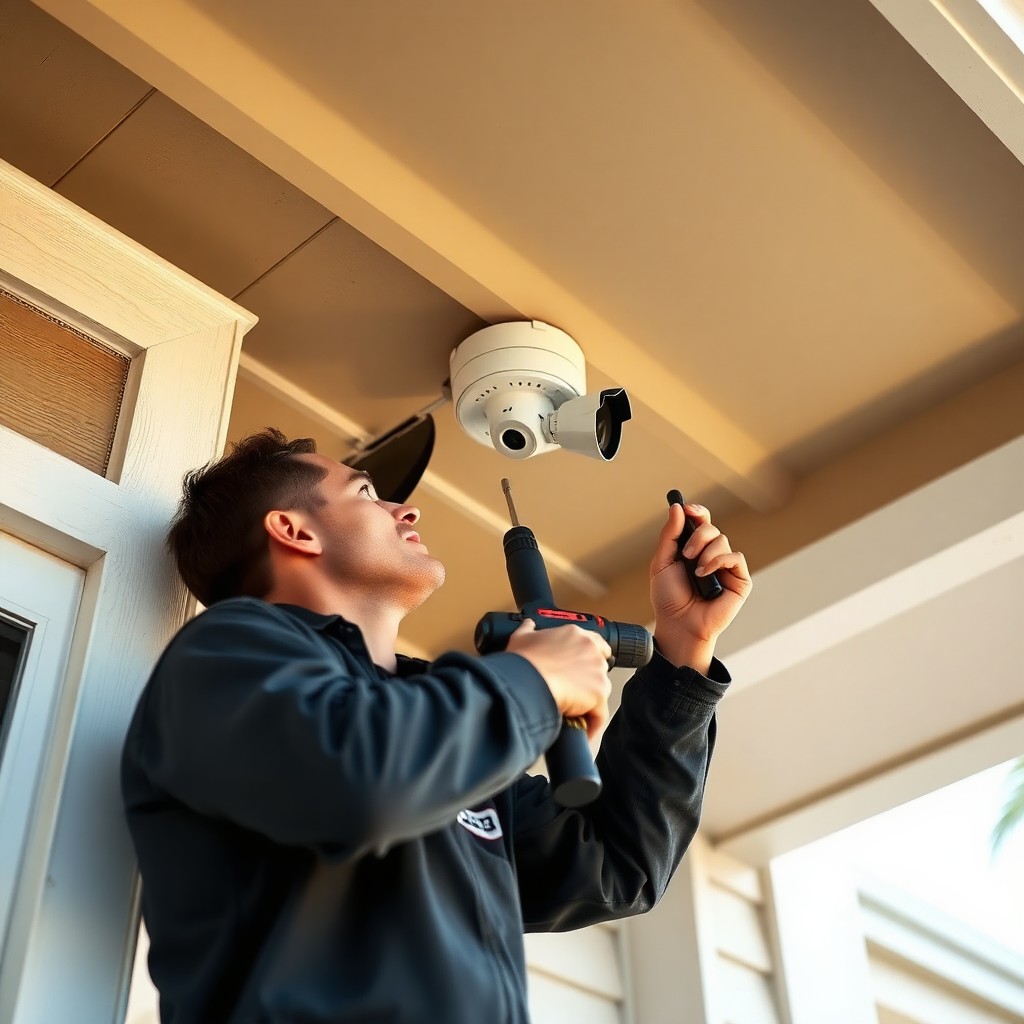 Locksmith Chick security camera installation on-site in Santa Rosa Beach, FL