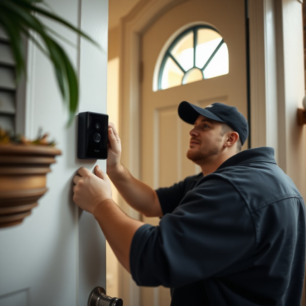 Locksmith Chick video doorbell installation on-site in Santa Rosa Beach, FL