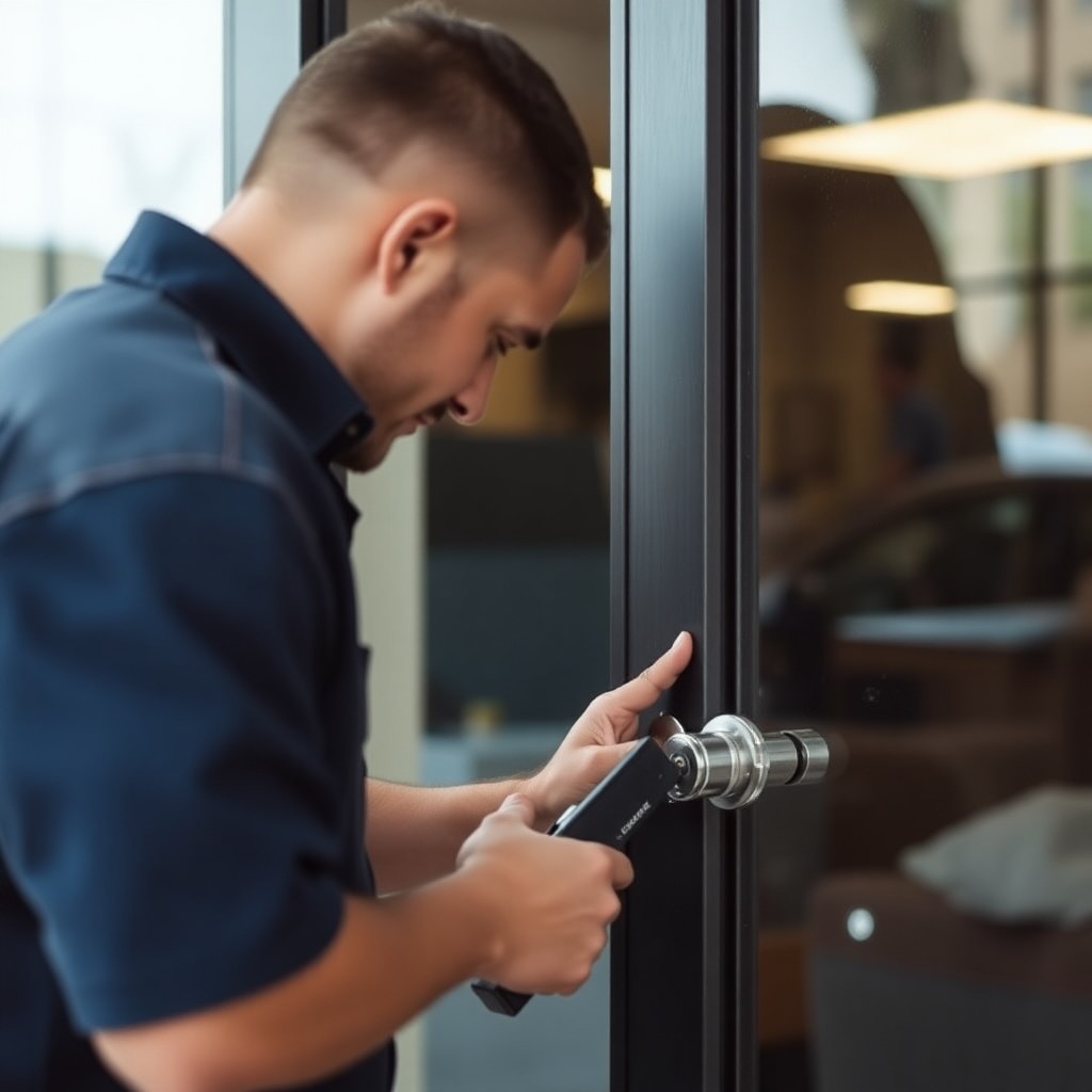 Locksmith Chick commercial locksmith on-site in Seacrest, FL