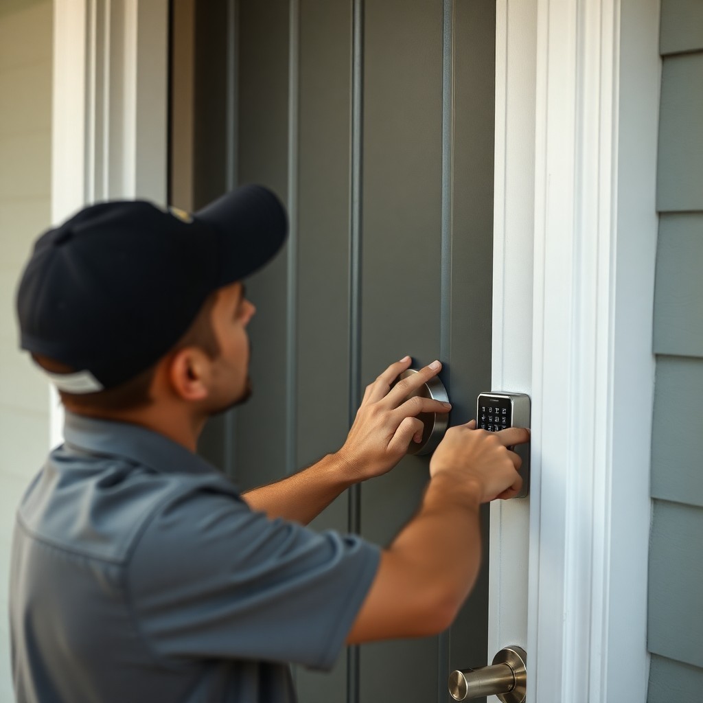 Locksmith Chick smart lock installation on-site in Seacrest, FL