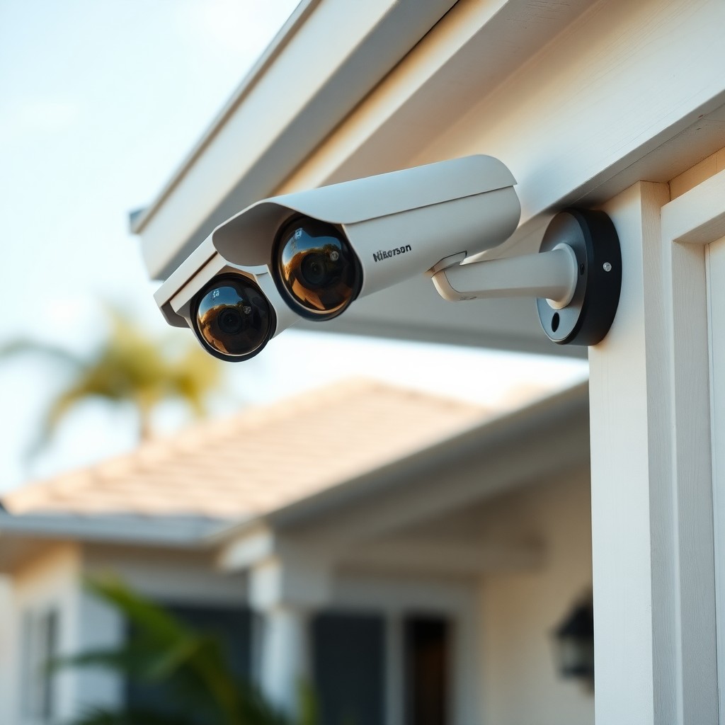 Locksmith Chick outdoor security cameras on-site in Seaside, FL