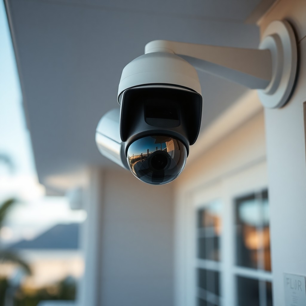Locksmith Chick outdoor security cameras on-site in Shalimar, FL