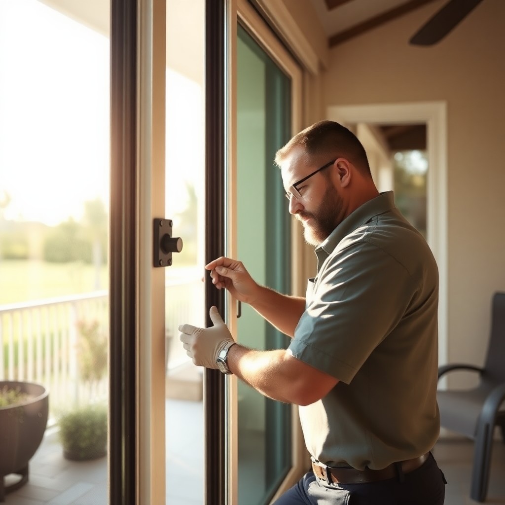 Locksmith Chick patio door repair on-site in Shalimar, FL