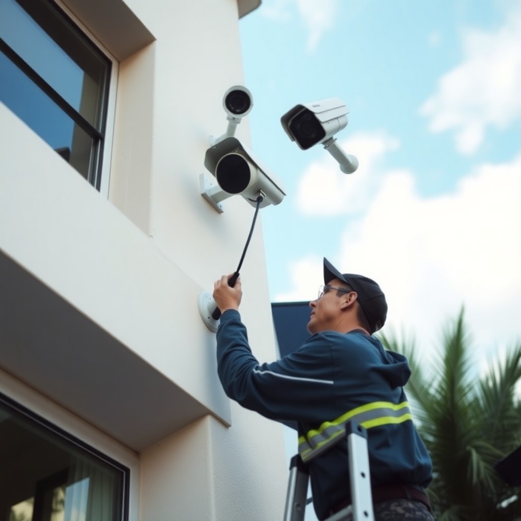 Locksmith Chick business security cameras on-site in Valparaiso, FL