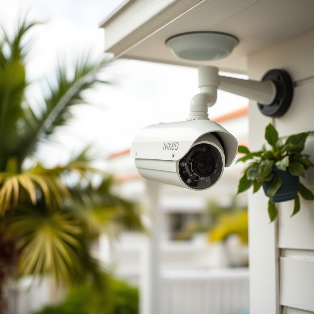 Locksmith Chick outdoor security cameras on-site in Valparaiso, FL