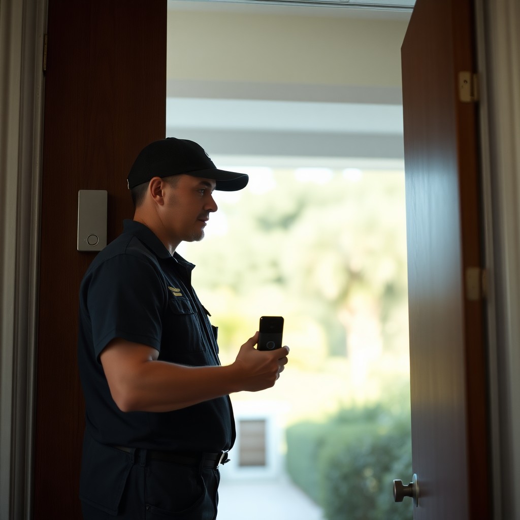Locksmith Chick video doorbell installation on-site in Valparaiso, FL